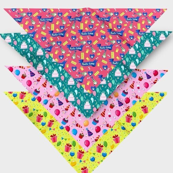 2 FOR $10 Pink Dog Birthday Bandana Time to Party - Picture 6 of 7